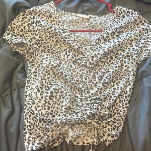 chetah print cinch top.